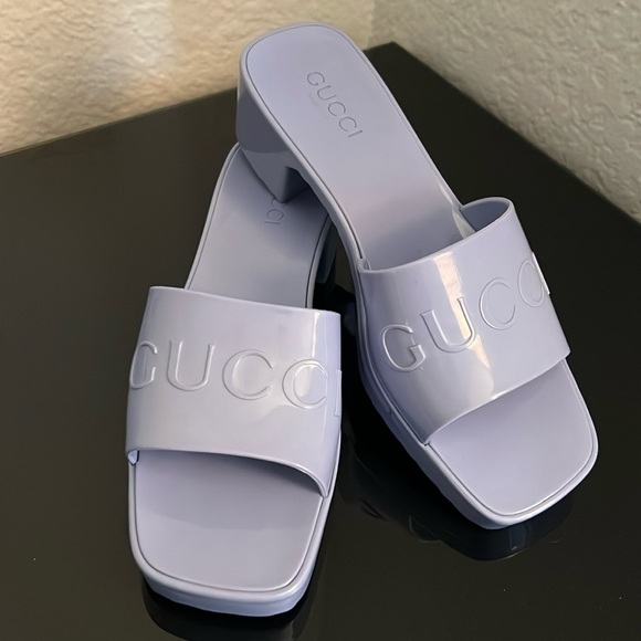 Blue Gucci Slide - Picture 1 of 2